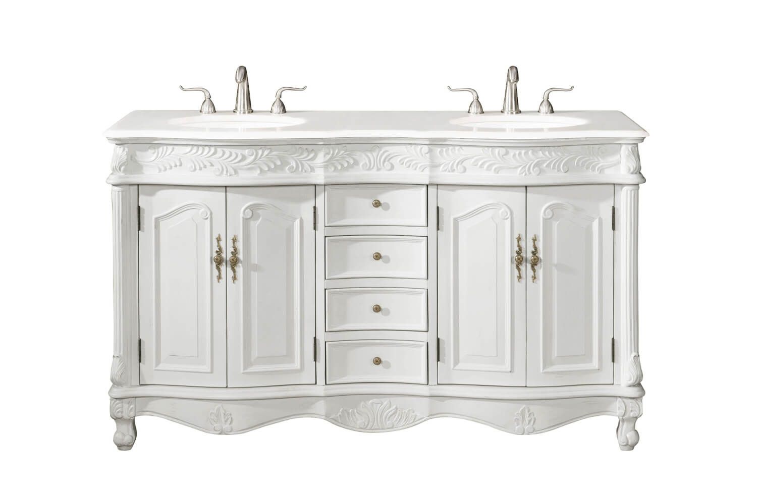 Elegant Decor Windsor 60 inch Double Bath Vanity - Thumbnail 3