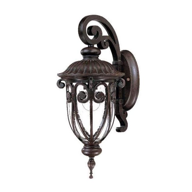 Acclaim Lighting Naples One Light 18 Inch Tall Outdoor Wall Lantern In Marbleized Mahogany 2102MM