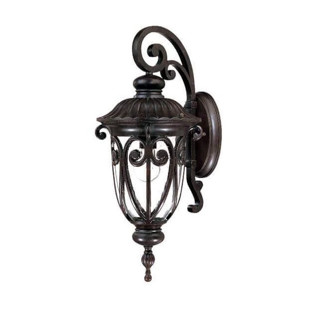 Acclaim Lighting Naples One Light 23 Inch Tall Outdoor Wall Lantern In Marbleized Mahogany 2112MM