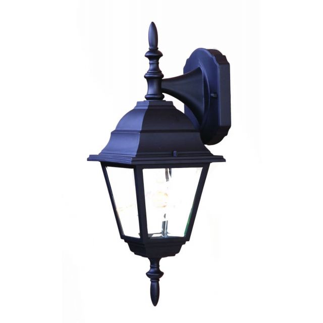 Acclaim Lighting Builder's Choice 1 Light 16 inch Tall Outdoor Wall Light in Matte Black with Clear Glass Panes 4002BK