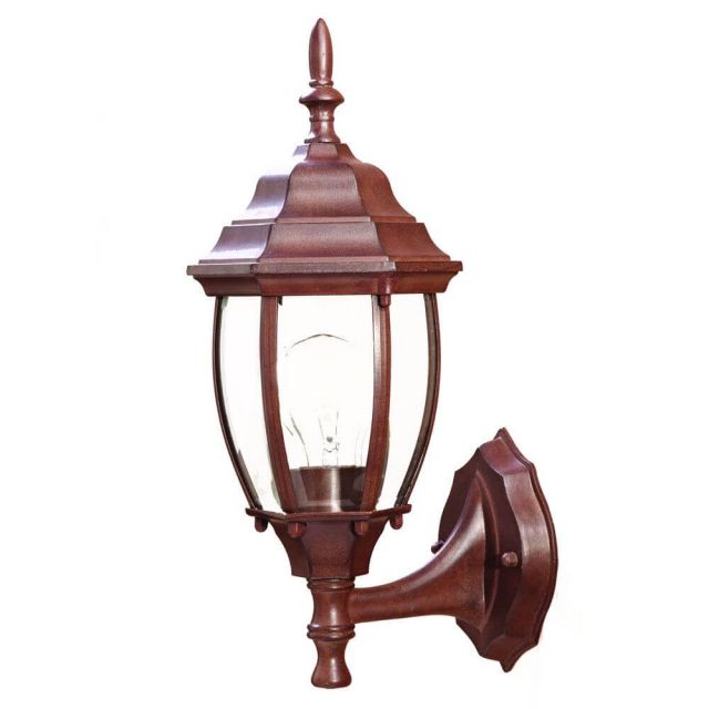Acclaim Lighting 5011BW Wexford 1 Light 16 inch Tall Outdoor Wall Light in Burled Walnut with Clear Glass Panes