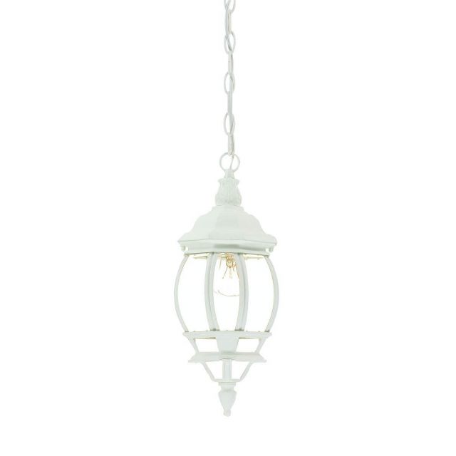 Acclaim Lighting Chateau 1 Light 6 inch Outdoor Hanging Lantern in Textured White with Clear Glass Panes 5056TW