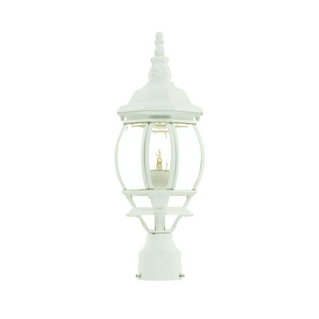 Acclaim Lighting Chateau 1 Light 18 inch Tall Outdoor Post Mount Light in Textured White with Clear Glass Panes 5057TW