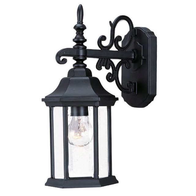 Acclaim Lighting Madison 1 Light 15 inch Tall Outdoor Wall Light in Matte Black with Clear Beveled Glass Panes 5183BK