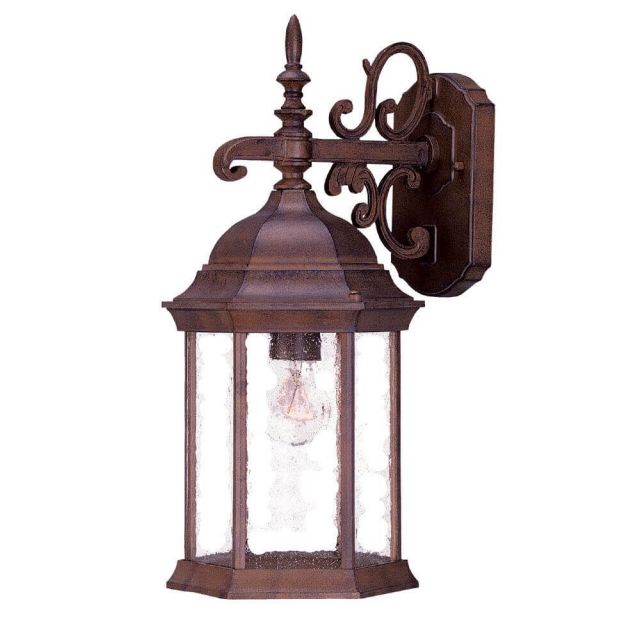 Acclaim Lighting 5184BW/SD Madison 1 Light 17 inch Tall Outdoor Wall Light in Burled Walnut with Clear Seeded Glass Panes