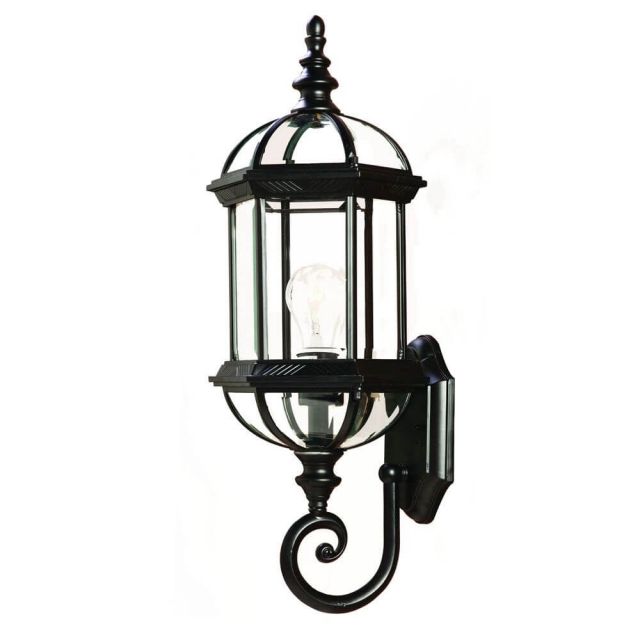Acclaim Lighting Dover 1 Light 22 inch Tall Outdoor Wall Light in Matte Black with Clear Beveled Glass Panes 5272BK