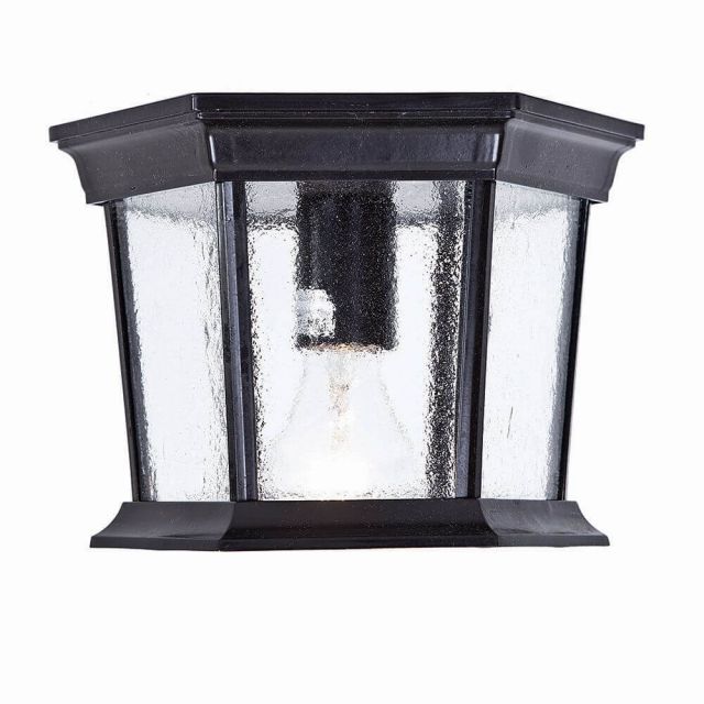Acclaim Lighting Dover 1 Light 11 inch Outdoor Ceiling Light in Matte Black with Clear Beveled Glass Panes 5275BK