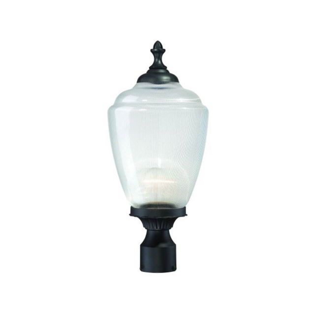 Acclaim Lighting 5367BK/CL Acorn 1 Light 20 Inch Tall Post Lantern In Matte Black