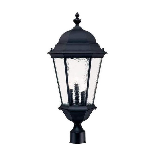 Acclaim Lighting 5527BK Telfair Three Light 27 Inch Tall Post Lantern In Matte Black