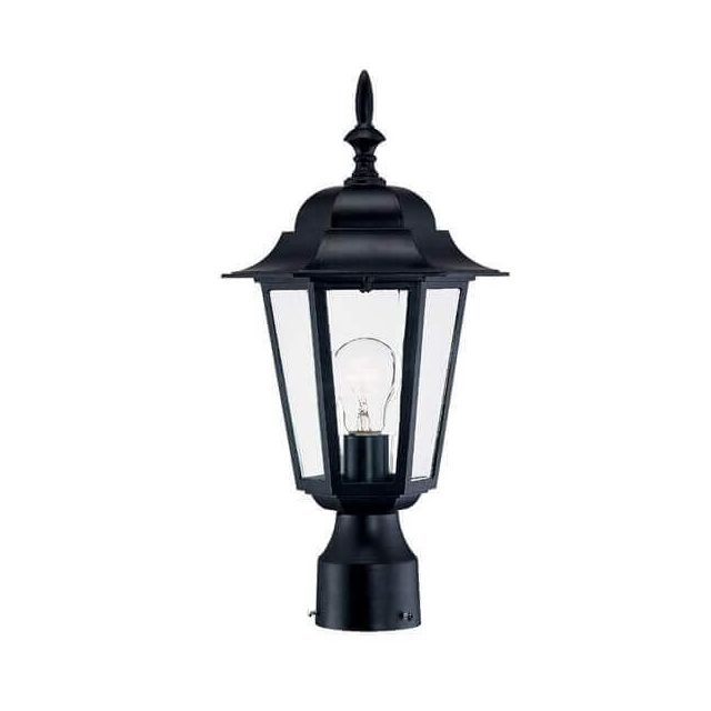Acclaim Lighting Camelot One Light 17 Inch Tall Post Lantern In Matte Black 6117BK