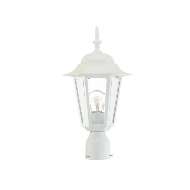 Acclaim Lighting Camelot One Light 17 Inch Tall Post Lantern In Textured White 6117TW