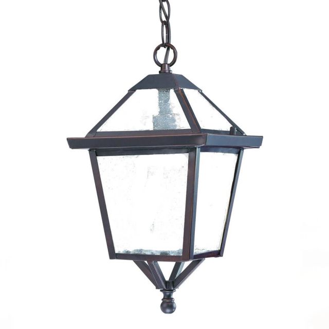 Acclaim Lighting 7616ABZ Bay Street 1 Light 8 inch Outdoor Hanging Lantern in Architectural Bronze with Clear Seeded Glass Panes