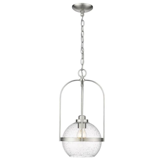 Acclaim Lighting IN10010SN Devonshire 1 Light 10 inch Pendant in Brushed Nickel with Clear Seeded Glass