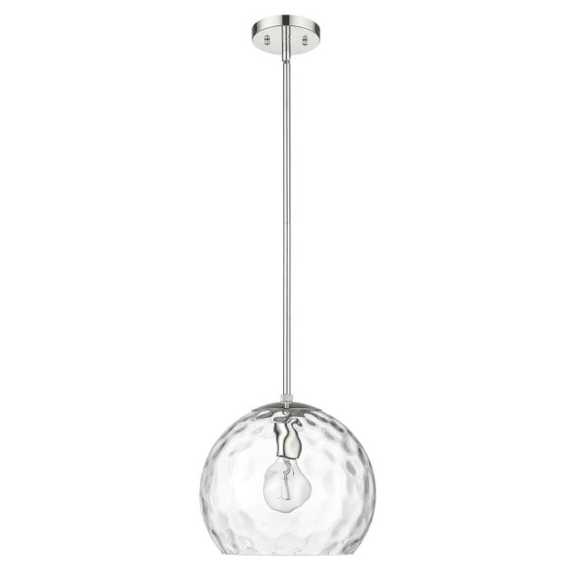 Acclaim Lighting IN20045PN Mackenzie 1 Light 12 inch Pendant in Polished Nickel with Rippled Water Glass