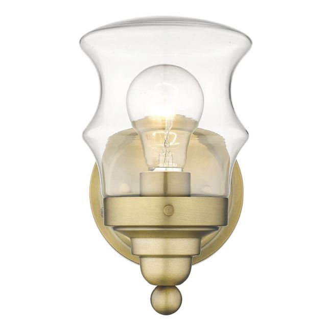 Acclaim Lighting IN40071ATB Keal 1 Light 5 inch Bath Vanity Light in Antique Brass with Clear Glass