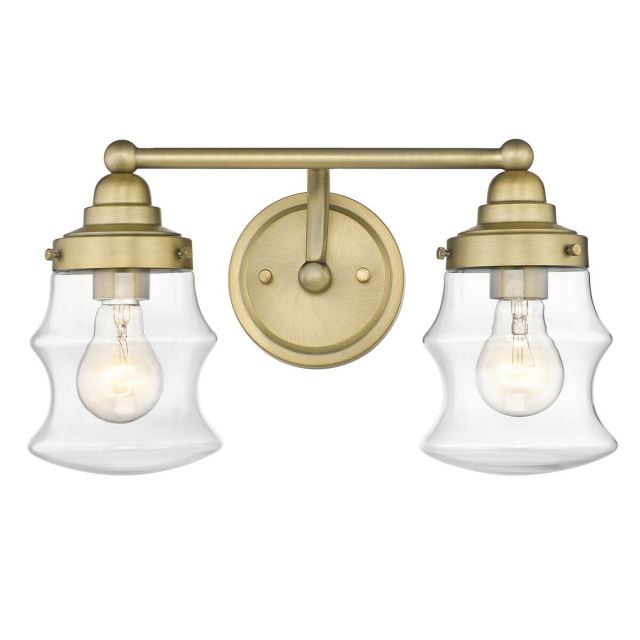 Acclaim Lighting IN40072ATB Keal 2 Light 16 inch Bath Vanity Light in Antique Brass with Clear Glass