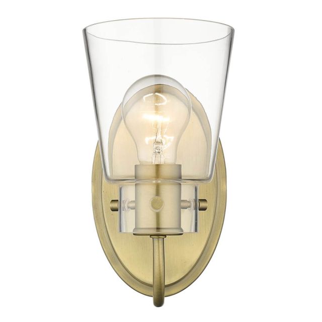 Acclaim Lighting IN40090ATB Bristow 1 Light 5 inch Bath Vanity Light in Antique Brass with Clear Glass