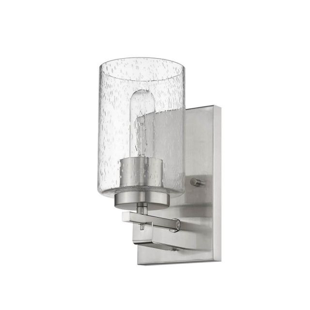Acclaim Lighting IN41100SN Orella 1 Light 5 inch Bath Light in Satin Nickel with Clear Seeded Cylindrical Glass Shade