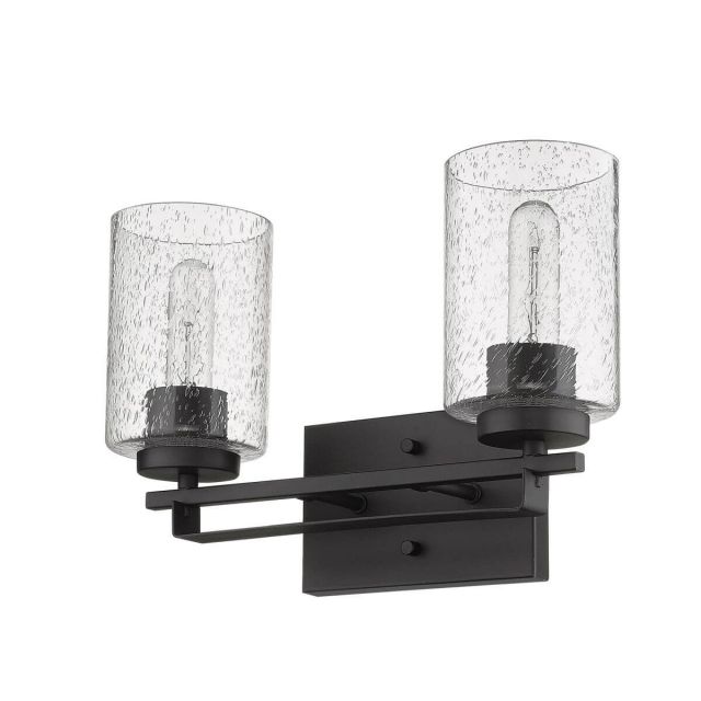 Acclaim Lighting IN41101ORB Orella 2 Light 15 inch Vanity Light in Oil Rubbed Bronze with Clear Seeded Cylindrical Glass Shades