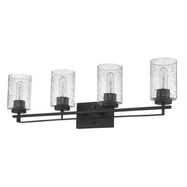 Acclaim Lighting IN41103ORB Orella 4 Light 32 inch Vanity Light in Oil Rubbed Bronze with Clear Seeded Cylindrical Glass Shades