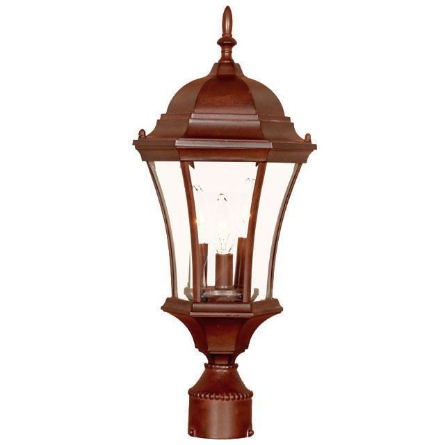 Acclaim Lighting Brynmawr 21 inch Tall Three Light Post Lantern In Burled Walnut 5027BW