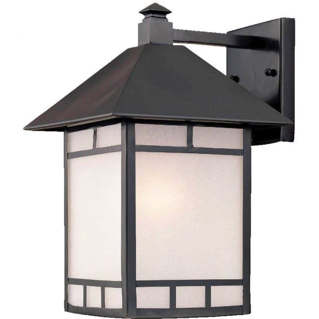 Acclaim Lighting Artisan 15 inch Tall One Light Outdoor Wall Lantern In Matte Black 9012BK