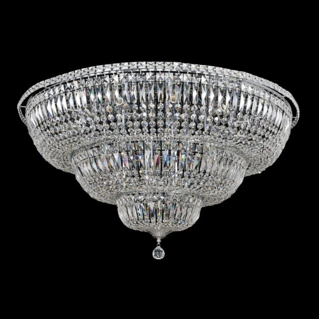 Allegri Betti 22 Light 37 inch Flush Mount in Chrome with Clear Firenze Crystals 020247-010-FR001