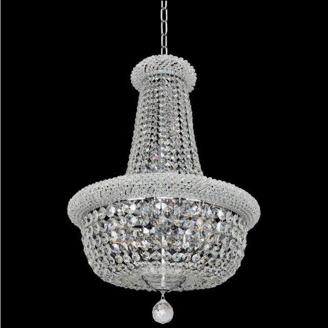 Allegri Napoli 9 Light 18 inch Pendant in Chrome with Firenze Clear Crystal 020970-010-FR001
