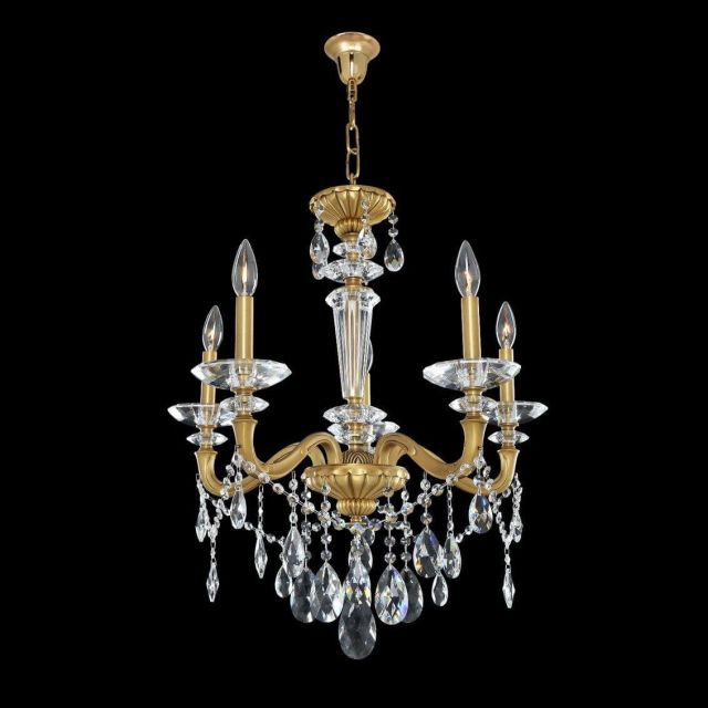 Allegri 021770-032-FR001 Jolivet 5 Light 24 inch Chandelier in Historic Brass with Firenze Clear Crystal