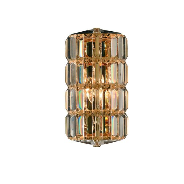 Allegri Julien 2 Light 12 Inch Tall Small Wall Sconce In Chrome With Firenze Clear Crystal 025720-010-FR001
