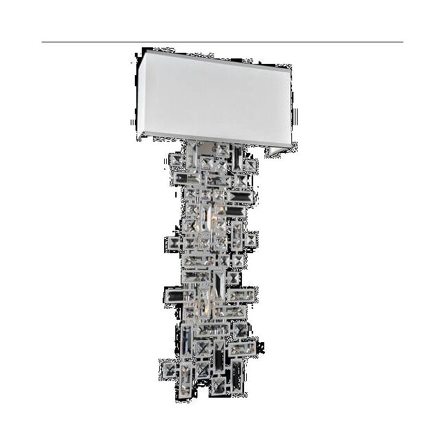 Allegri Vermeer 6 Light 30 Inch Tall Crystal Wall Bracket In Chrome With Firenze Clear Crystal 027620-010-FR001