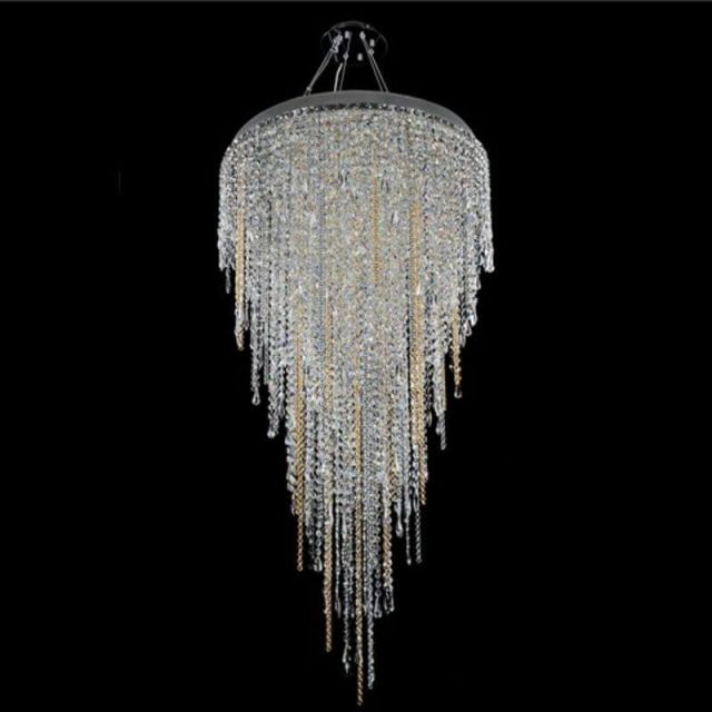 Allegri Tenuta 16 Light 32 inch Convertible Pendant to Flush Mount in Chrome with Firenze Clear Crystal 028252-010-FR001
