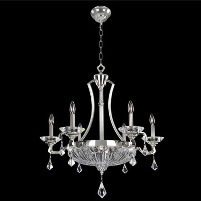 Allegri 028554-017-FR001 Orecchini 9 Light 29 inch Chandelier in Two Tone Silver with Firenze Clear Crystal