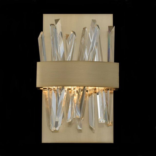 Allegri 030220-038 Glacier 12 Inch Tall LED Wall Sconce in Brushed Champagne Gold