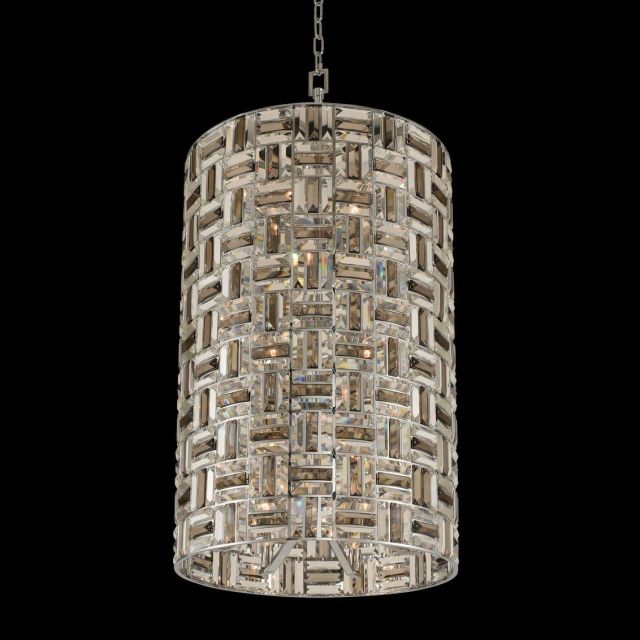 Allegri 031752-010-FR000 Modello 18 Light 23 inch 3 Tier Large Foyer Pendant in Chrome with Firenze Mixed Crystal