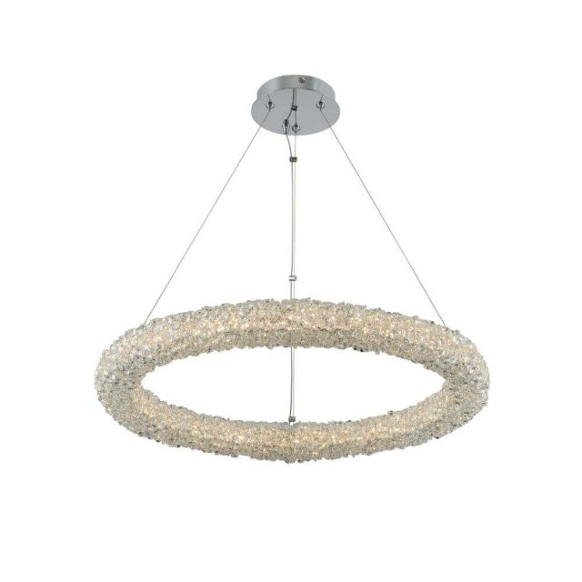 Allegri 035552-010-FR001 Lina 26 inch LED Pendant in Chrome with Firenze Crystal