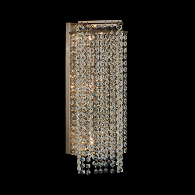 Allegri 038921-038-FR001 Cometa 3 Light 18 inch Tall Wall Sconce in Brushed Champagne Gold with Clear Firenze Crystals