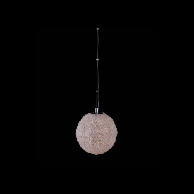 Allegri 040056-010-FR001 Lina 14 inch LED Orb Pendant in Polished Chrome with Clear Firenze Crystals