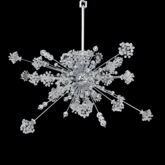 Allegri Constellation 30 Light 47 inch Pendant in Chrome with Firenze Clear Crystal 11635-010-FR001