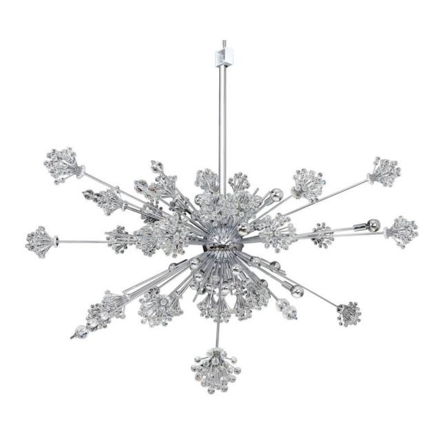 Allegri Constellation 46 Light 60 Inch Crystal Pendant In Chrome with Firenze Clear Crystal 11636-010-FR001
