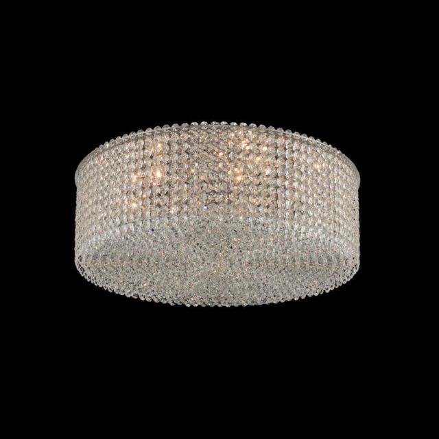 Allegri 11659-010-FR001 Milieu Metro 8 Light 22 Inch Crystal Flush Mount In Chrome With Firenze Clear Crystal