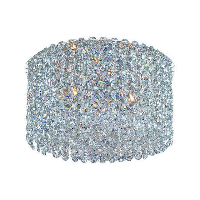 Allegri 11663-010-FR001 Milieu Metro 3 Light 11 Inch Crystal Flush Mount In Chrome with Firenze Clear Crystal