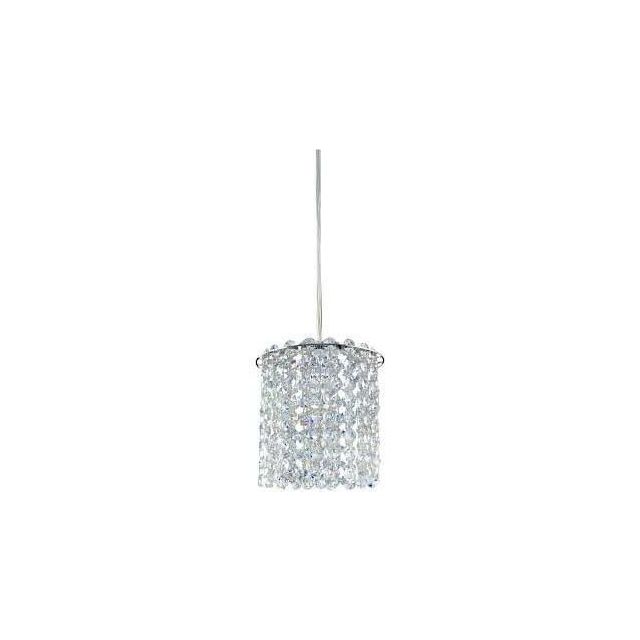 Allegri 11760-010-FR001 Milieu 6 inch 1 Light Crystal Pendant In Chrome with Firenze Clear Crystal