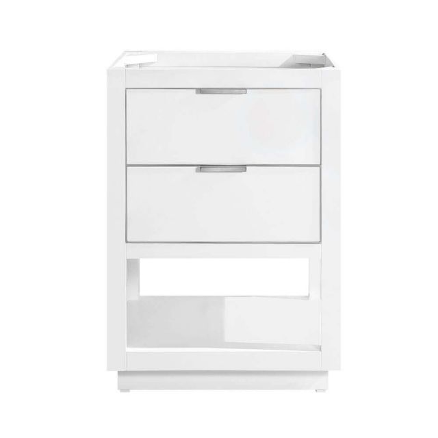 Avanity ALLIE-V24-WTS Allie 24 inch Vanity Only in White with Silver Trim