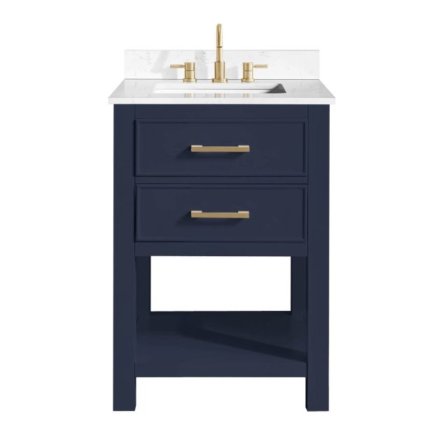 Avanity BROOKS-VS25-NB-E Brooks 25 inch Single Vanity Combo in Navy Blue with Cala White Engineered Top