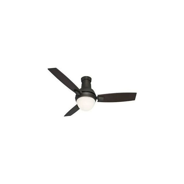 Casablanca 59159 Verse 1 LED Light 54 Inch Ceiling Fan In Maiden Bronze With 3 Maiden Bronze Blade And Cased White Glass