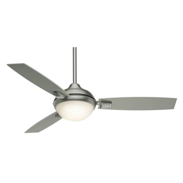 Casablanca 59160 Verse 54 inch 3 Blade LED Outdoor Ceiling Fan in Brushed Nickel with Black Mahogany-Casa Platinum Blade