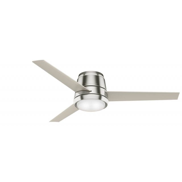 Casablanca 59573 Commodus 54 inch 3 Blade LED Flush Fan in Brushed Nickel