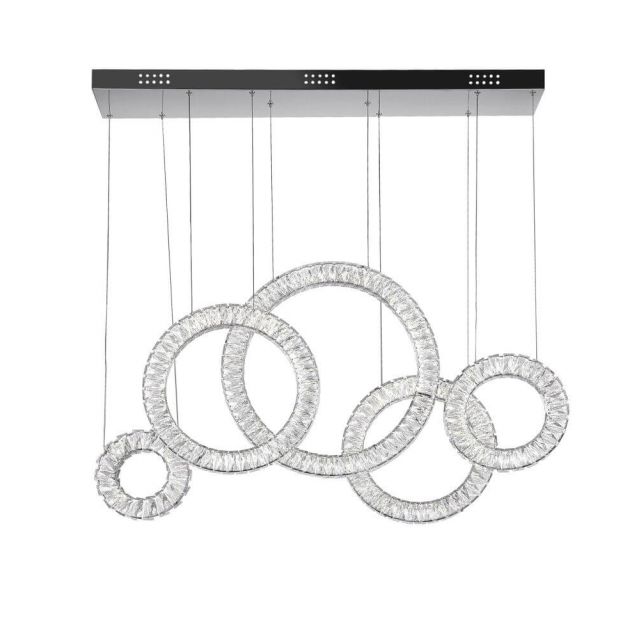 CWI Lighting Celina 8 Inch LED Chandelier in Chrome 1046P43-5-601-RC