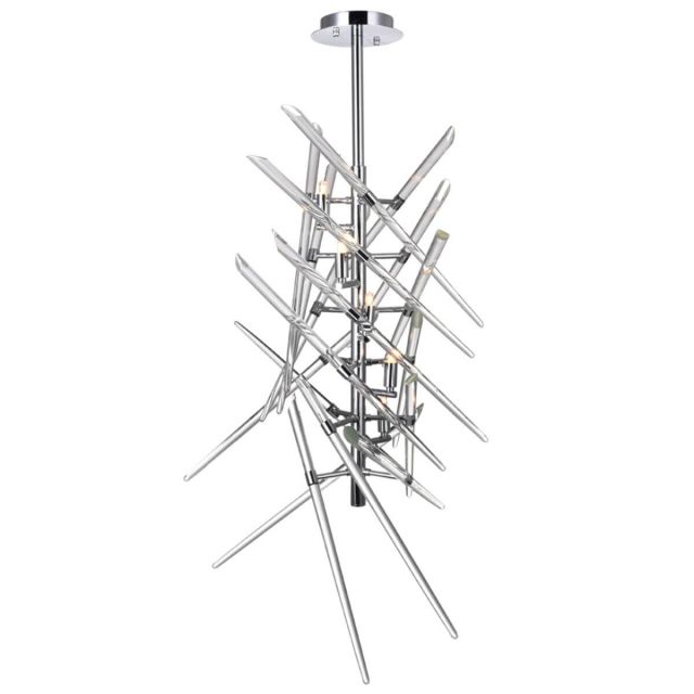CWI Lighting Icicle 5 Light 13 Inch Chandelier in Chrome 1154P13-5-601